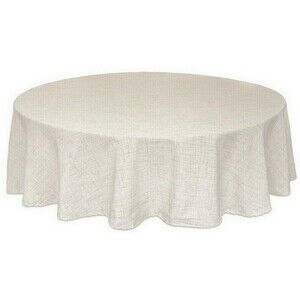 Brussels Bardwil Fabric Tablecloth 70" Rd Round Tan Beige Easy Care Summer